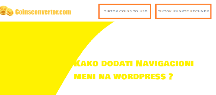 Kako dodati navigacioni meni – WordPress